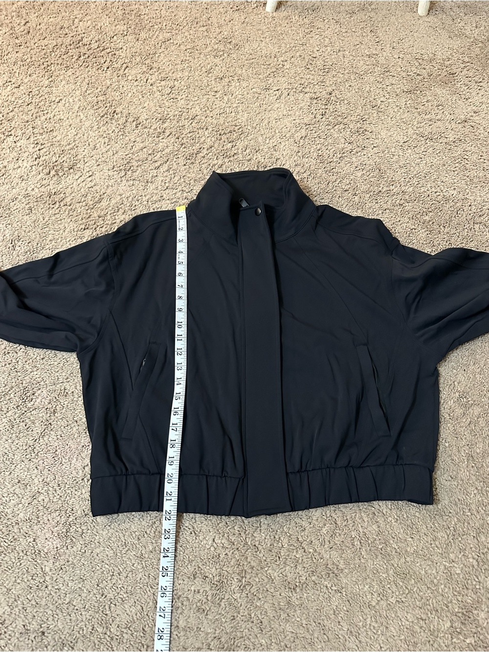 ATHLETA Venice Black Bomber Jacket Size XL - Picture 13 of 13